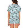 Seashell Beach Print Design LKS302 Women's Short Pajama Set