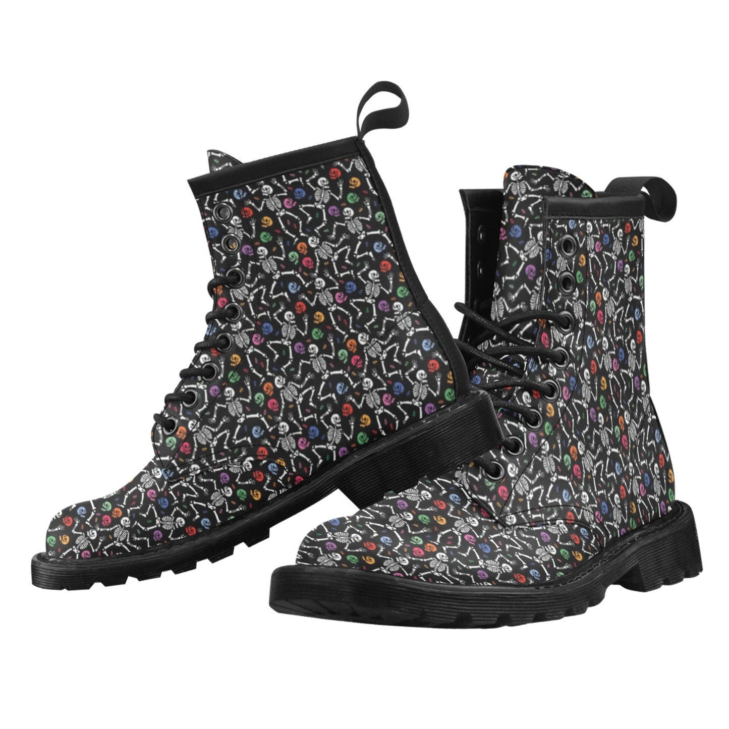 Skeleton Print Design LKS307 Women's Boots