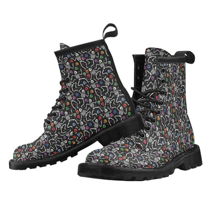 Skeleton Print Design LKS307 Women's Boots