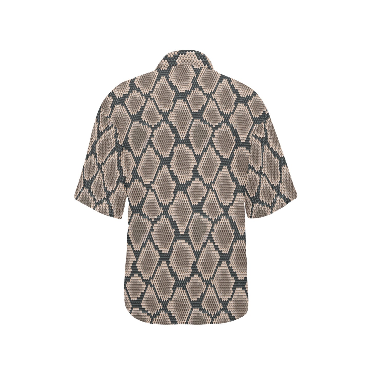 Snake Skin Design Print Women's Hawaiian Shirt