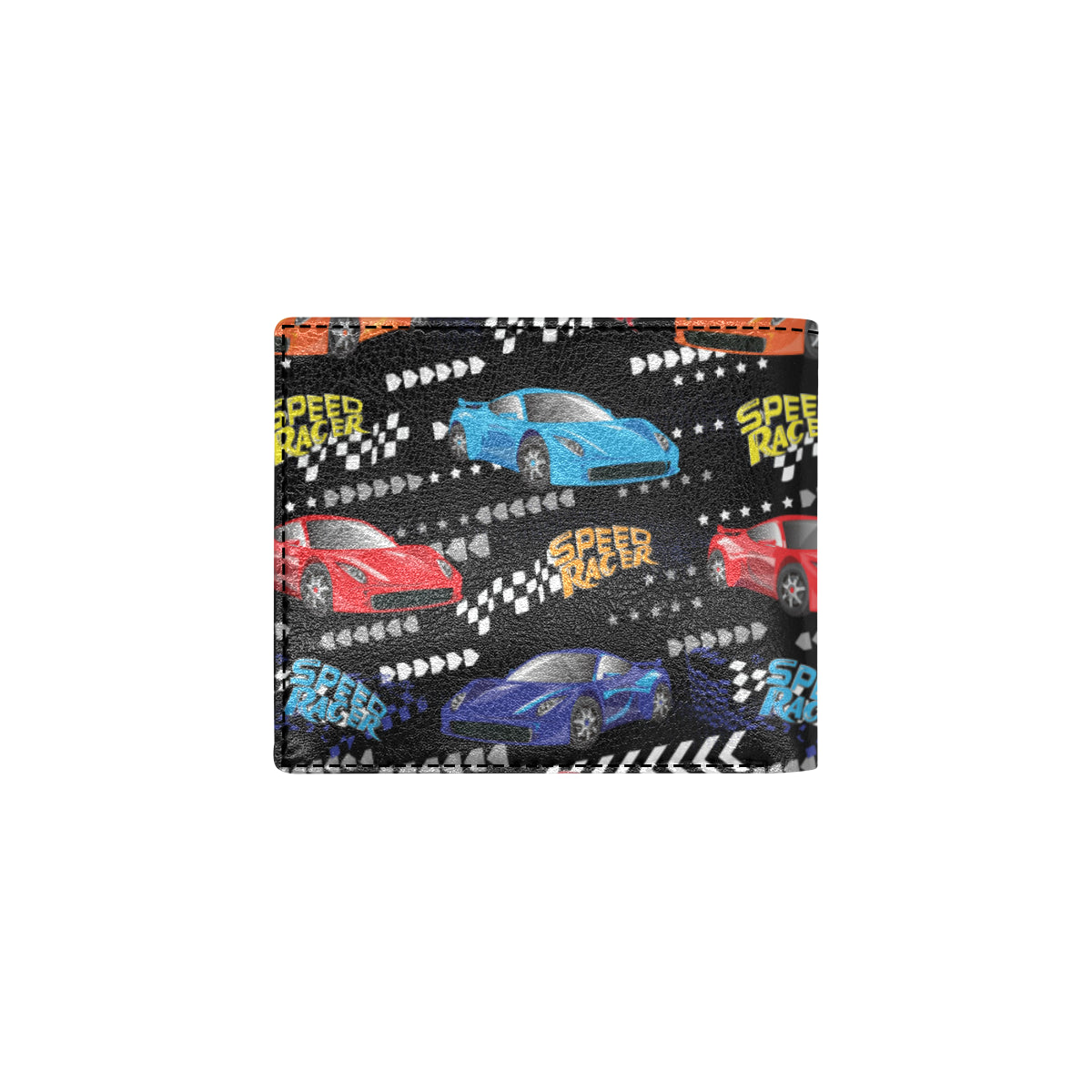 Racing Pattern Print Design A05 Men's ID Card Wallet