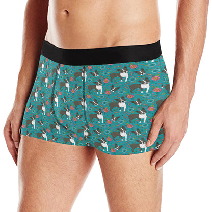 Boston Terrier Pattern Print Design 07 Men's Boxer Briefs