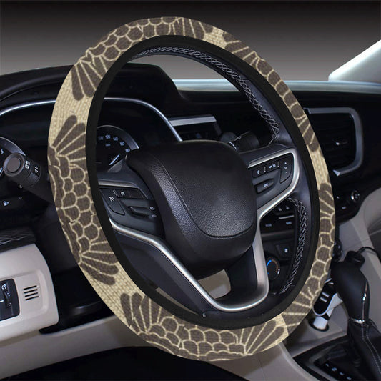 Owl Pattern Print Design A01 Steering Wheel Cover with Elastic Edge