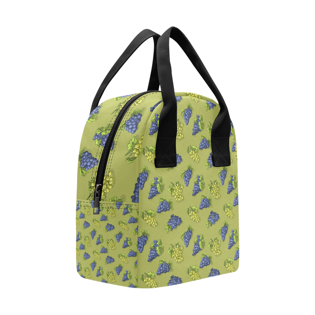 Grape Pattern Print Design GP08 Insulated Lunch Bag