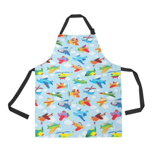 Airplane Colorful Pattern Print Design 01 Apron with Pocket