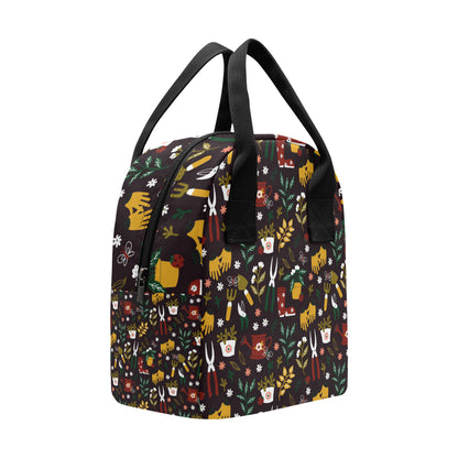 Gardening Pattern Print Design G05 Insulated Lunch Bag