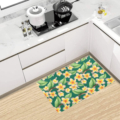 Plumeria Pattern Print Design PM07 Kitchen Mat