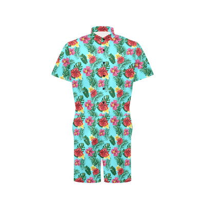 Hibiscus Hawaiian Flower Men's Romper