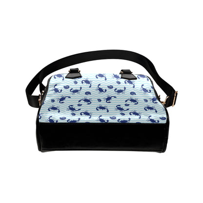 Crab Pattern Print Design 04 Shoulder Handbag