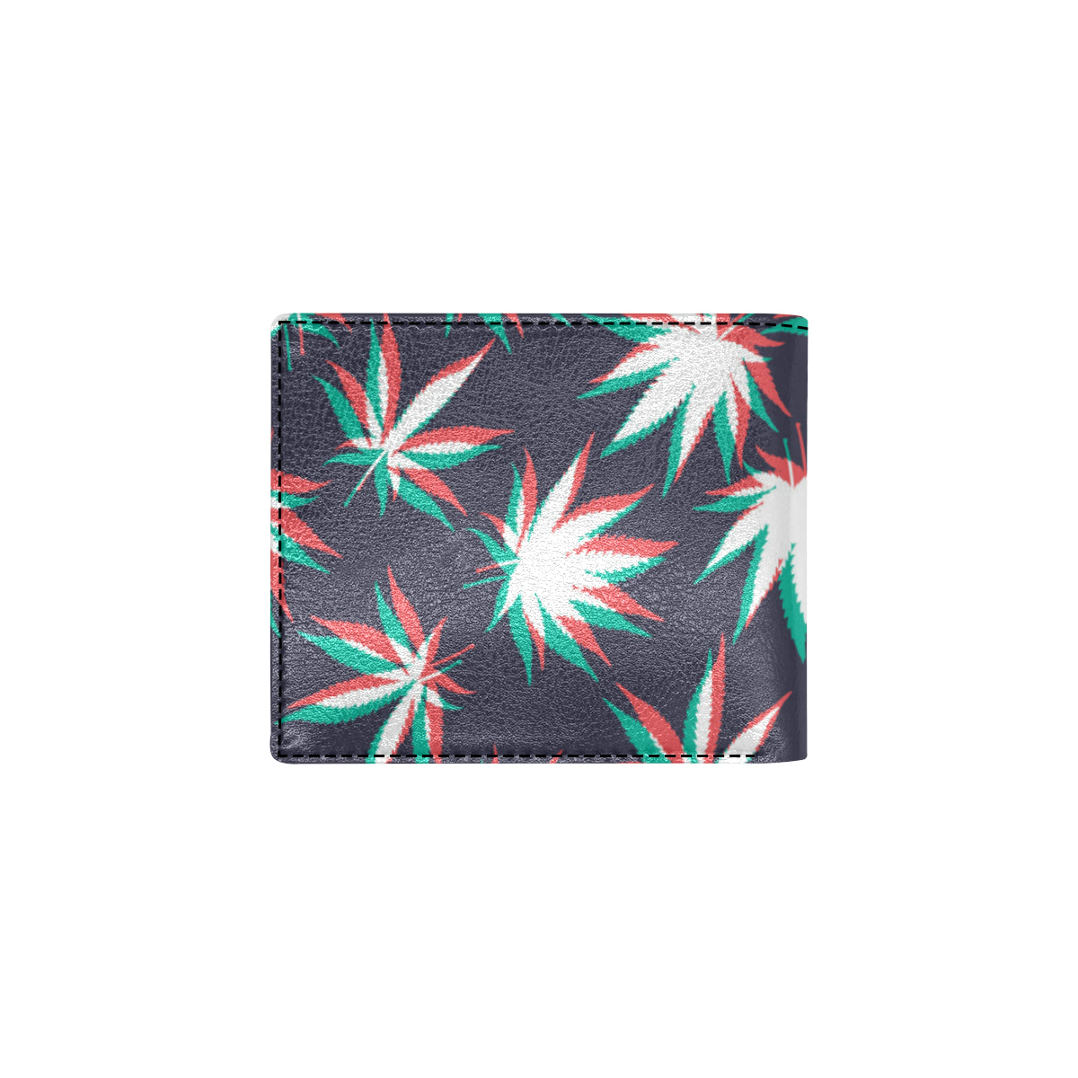 Pot Leaf Pattern Print Design A01 Men's ID Card Wallet