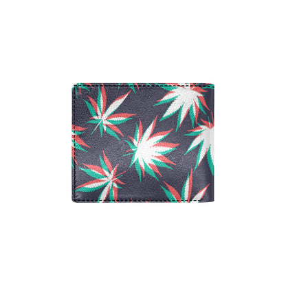 Pot Leaf Pattern Print Design A01 Men's ID Card Wallet