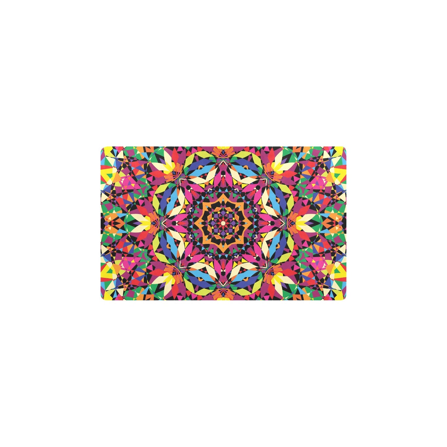Kaleidoscope Pattern Print Design 02 Kitchen Mat