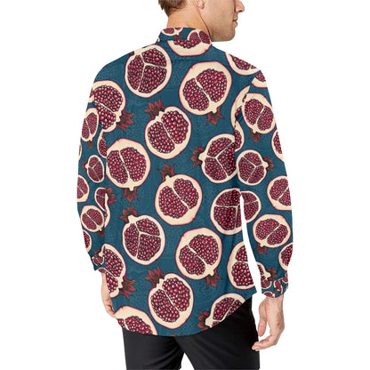 Pomegranate Pattern Print Design PG02 Men's Long Sleeve Shirt