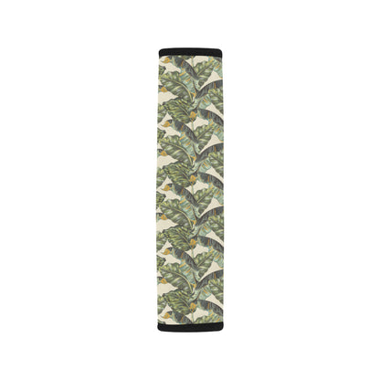 Banana Leaf Pattern Print Design 04 Car Seat Belt Cover
