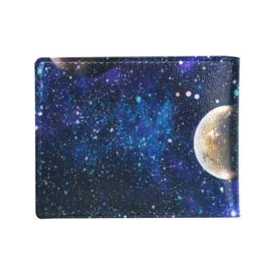 Galaxy Stardust Planet Space Print Men's ID Card Wallet