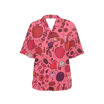 Phlebotomist Pattern Print Design A01 Women's Hawaiian Shirt