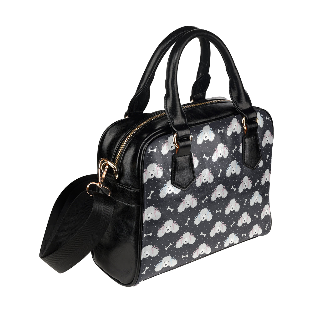 Poodle Pattern Print Design A03 Shoulder Handbag
