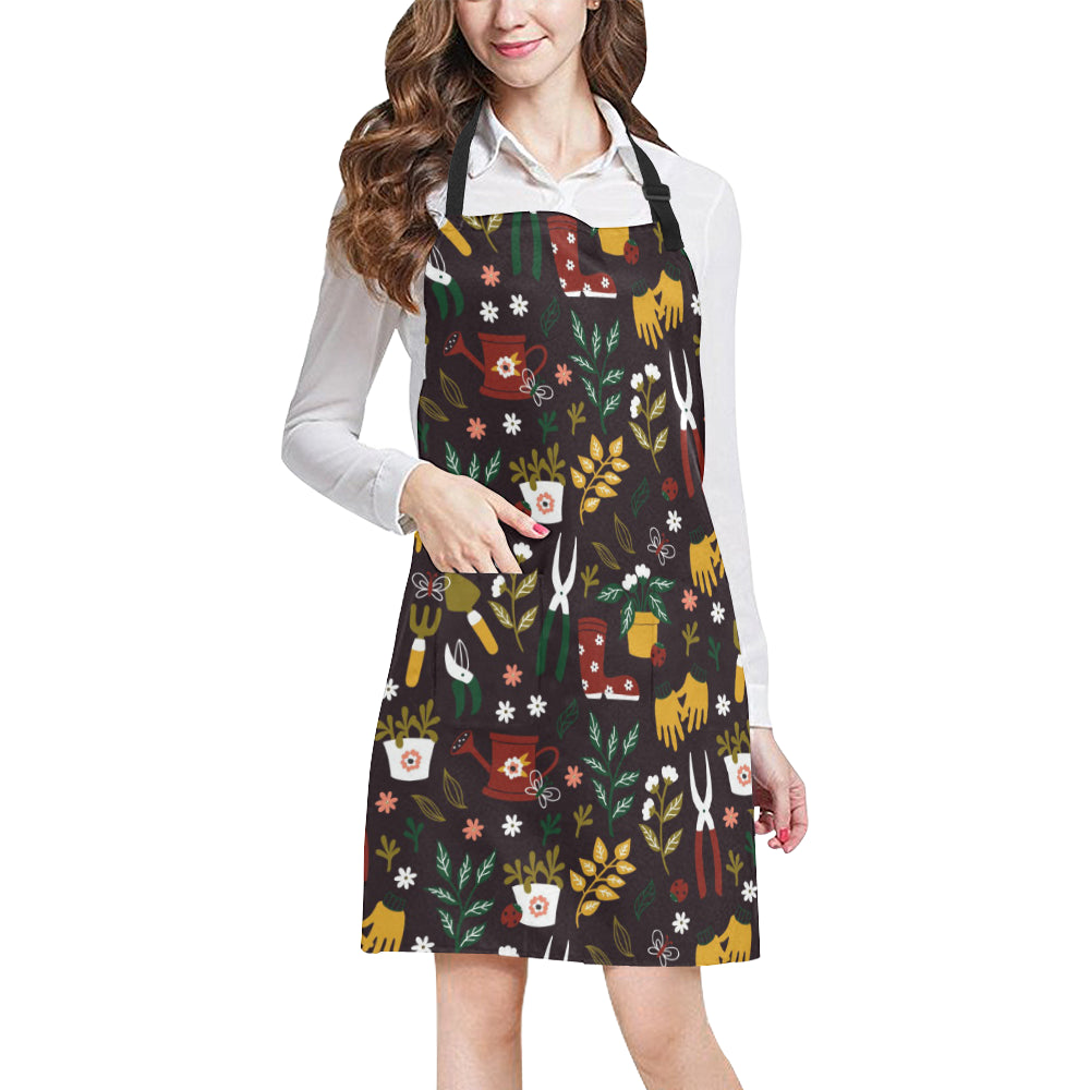 Gardening Pattern Print Design G05 Apron with Pocket
