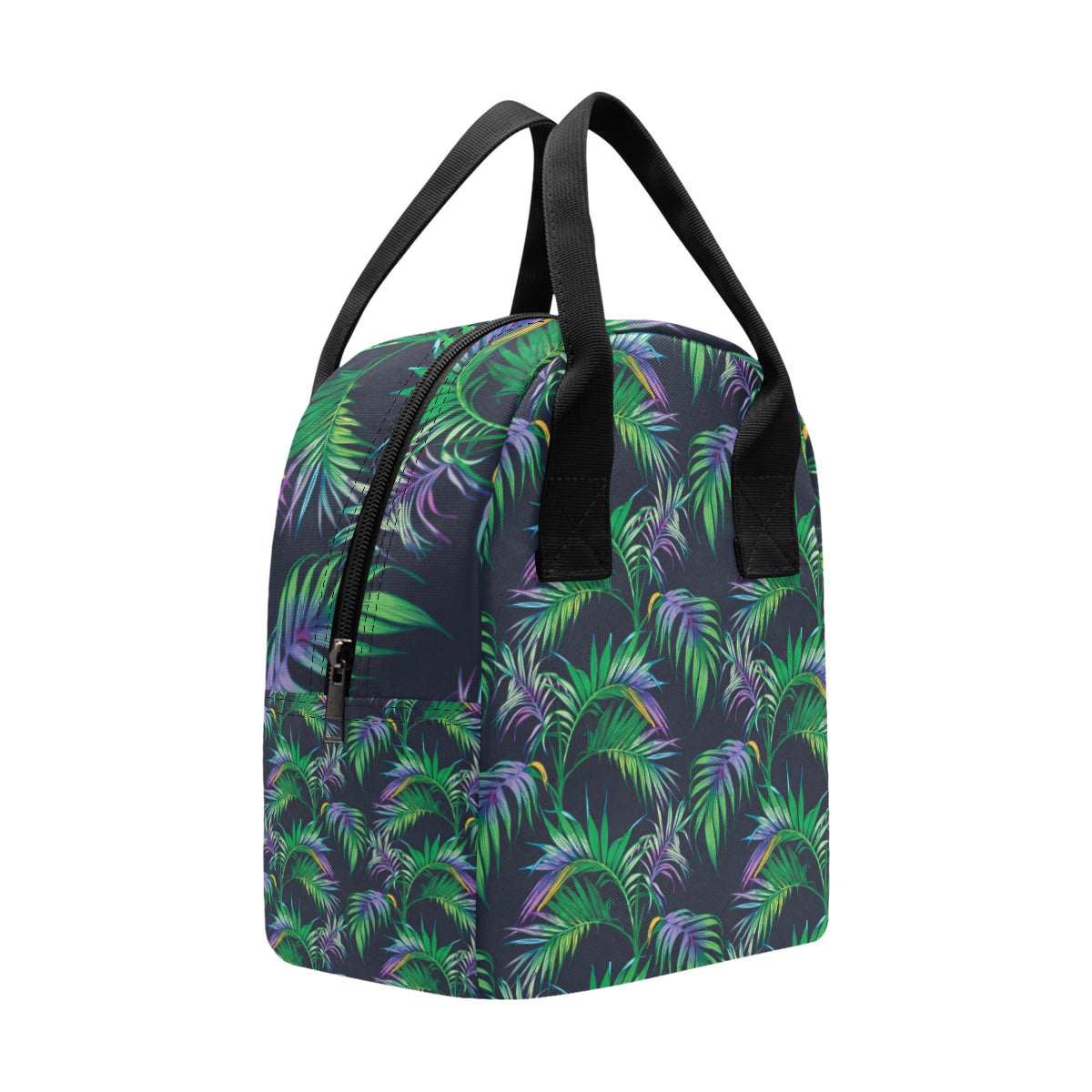 Palm Leaves Pattern Print Design PL04 Insulated Lunch Bag