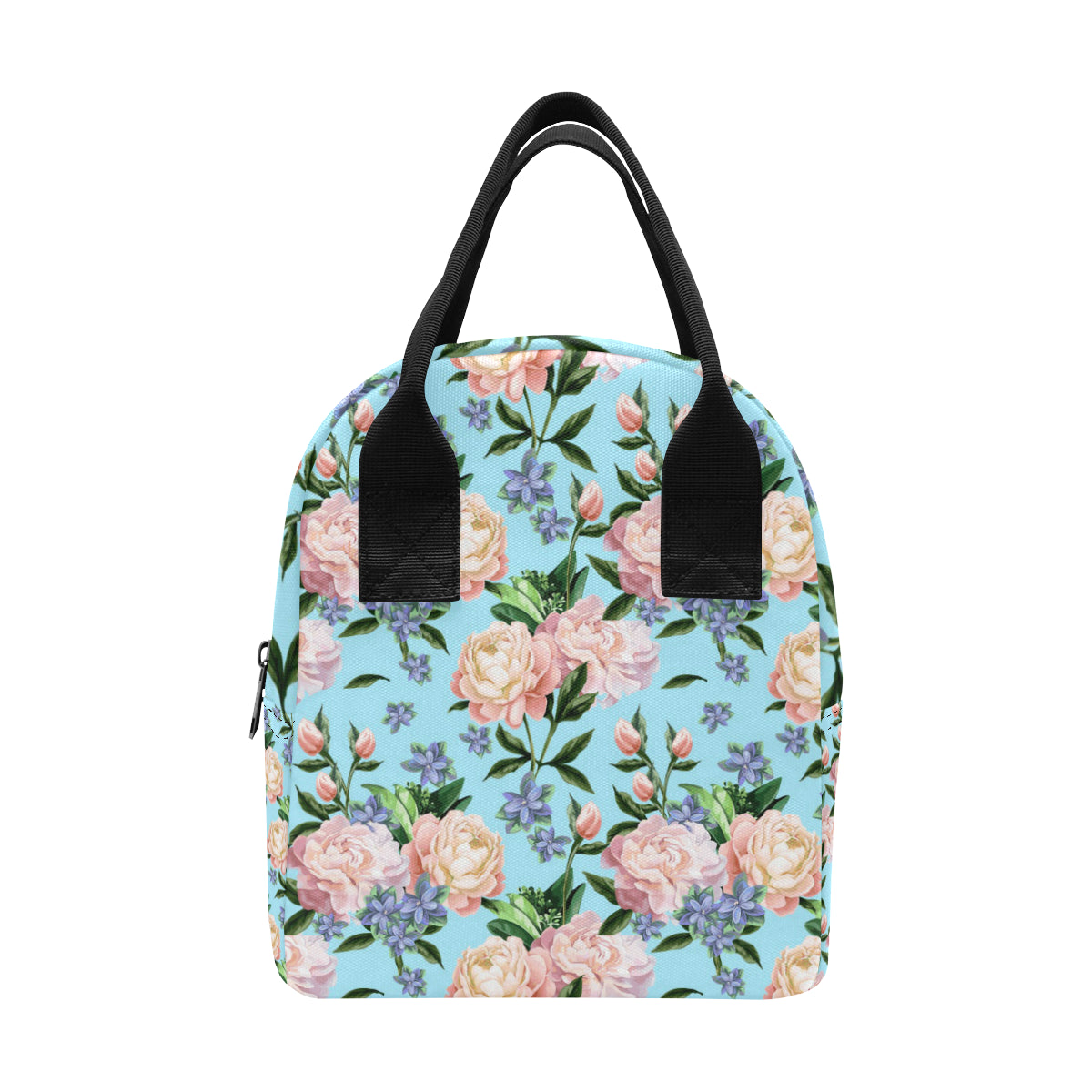Peony Pattern Print Design PE02 Insulated Lunch Bag