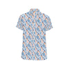 Bluebird Pattern Print Design 01 Men's Short Sleeve Button Up Shirt