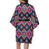 Mexican Pattern Print Design 02 Women's Short Kimono