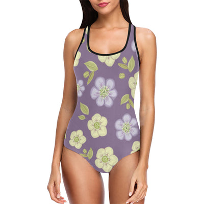 Anemone Pattern Print Design AM013 Women Swimsuit