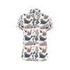 Sea Lion Pattern Print Design 02 Men's Short Sleeve Button Up Shirt