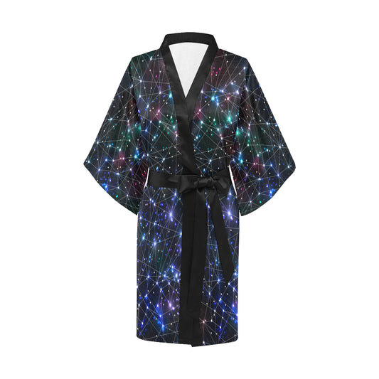 Cosmic Pattern Print Design 01 Women's Short Kimono