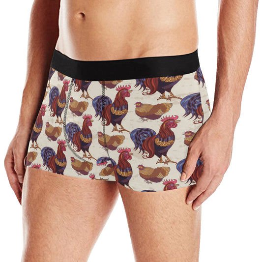 Rooster Pattern Print Design A03 Men's Boxer Briefs