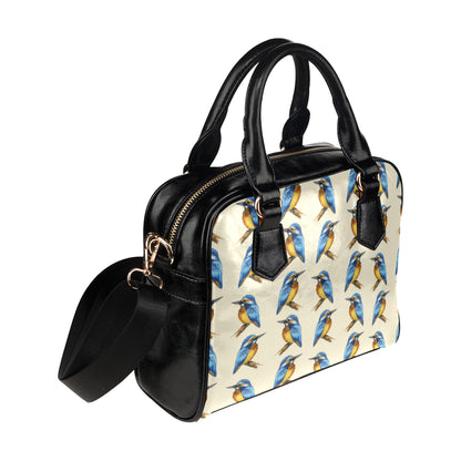 Kingfisher Pattern Print Design 01 Shoulder Handbag