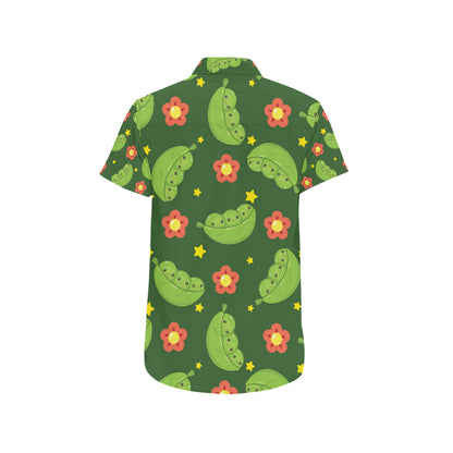 Peas Pattern Print Design A01 Men's Short Sleeve Button Up Shirt