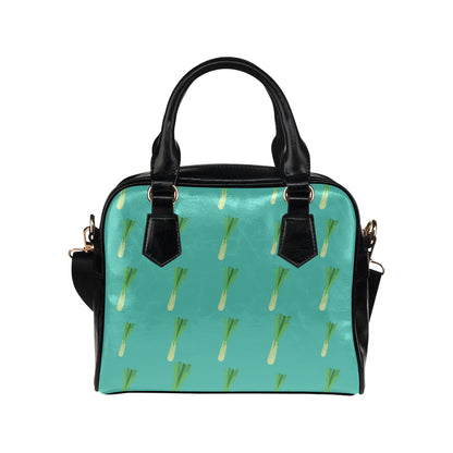 Leek Pattern Print Design 01 Shoulder Handbag