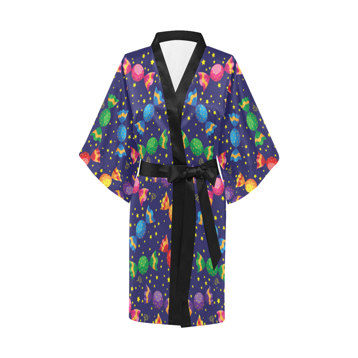Candy Pattern Print Design CA06 Women's Short Kimono