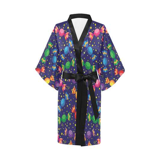 Candy Pattern Print Design CA06 Women's Short Kimono
