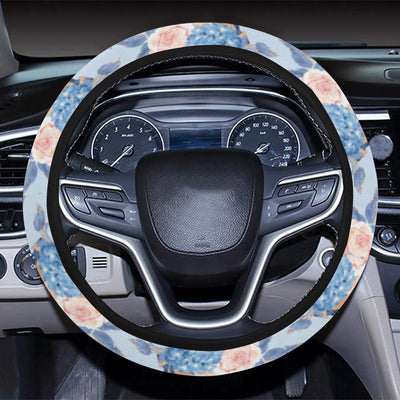 Bluebird Pattern Print Design 01 Steering Wheel Cover with Elastic Edge