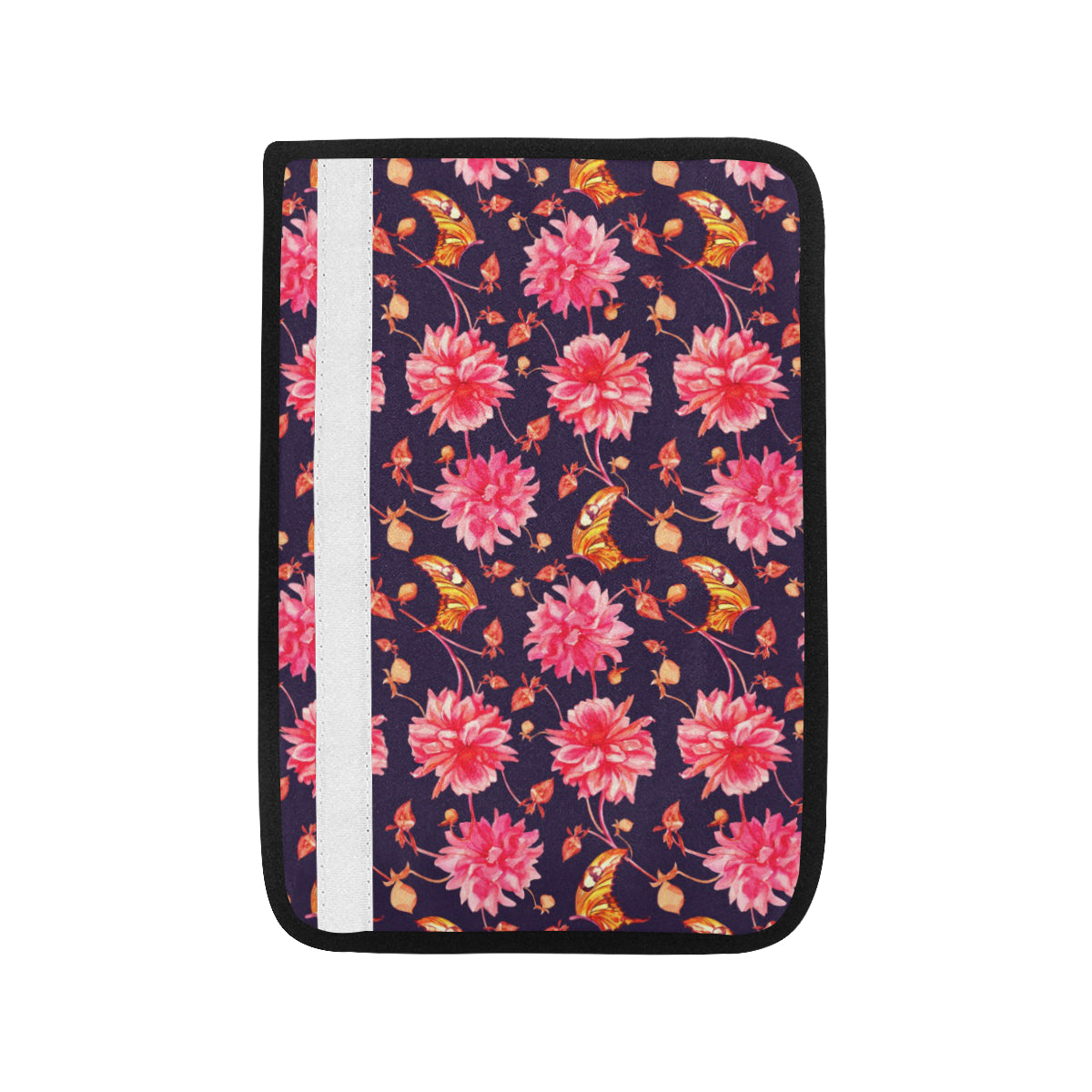 Dahlia Pattern Print Design DH03 Car Seat Belt Cover