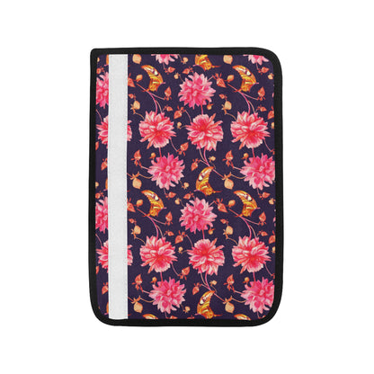 Dahlia Pattern Print Design DH03 Car Seat Belt Cover