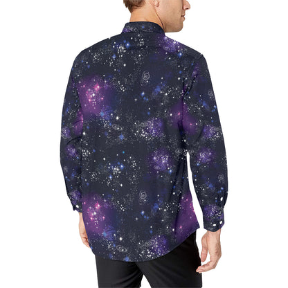 Cosmic Pattern Print Design 03 Men's Long Sleeve Shirt