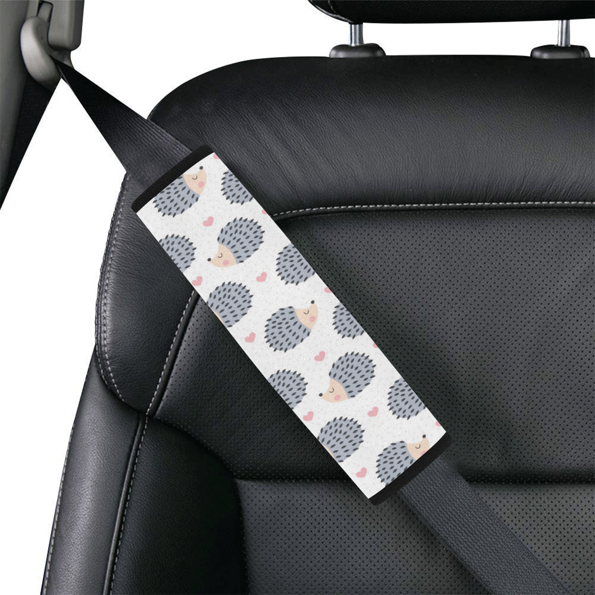 Hedgehog Baby Pattern Print Design 03 Car Seat Belt Cover