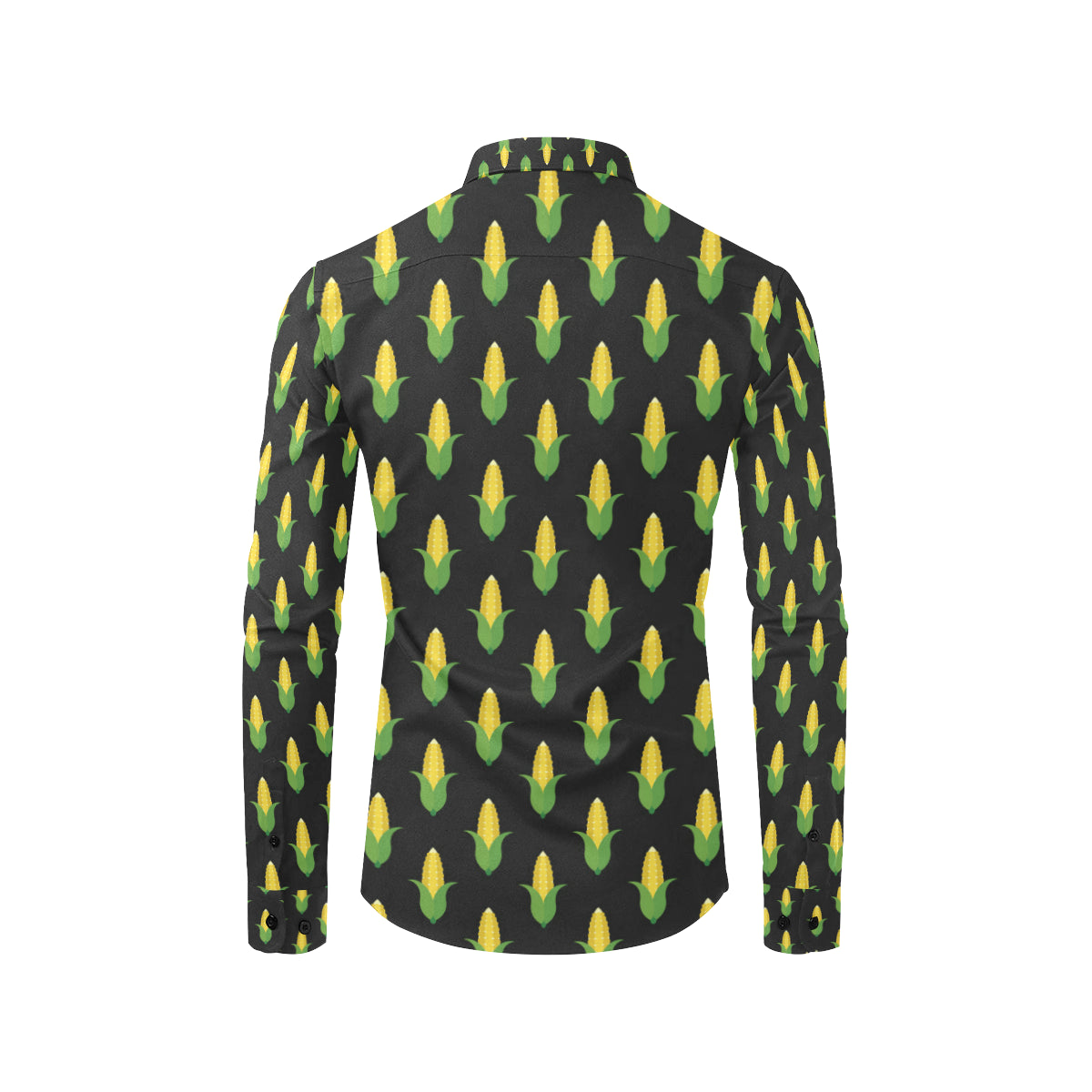 Corn Pattern Print Design 05 Men's Long Sleeve Shirt
