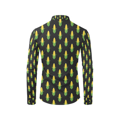 Corn Pattern Print Design 05 Men's Long Sleeve Shirt