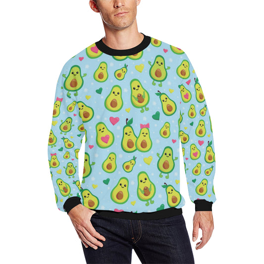 Avocado Pattern Print Design AC09 Men Long Sleeve Sweatshirt
