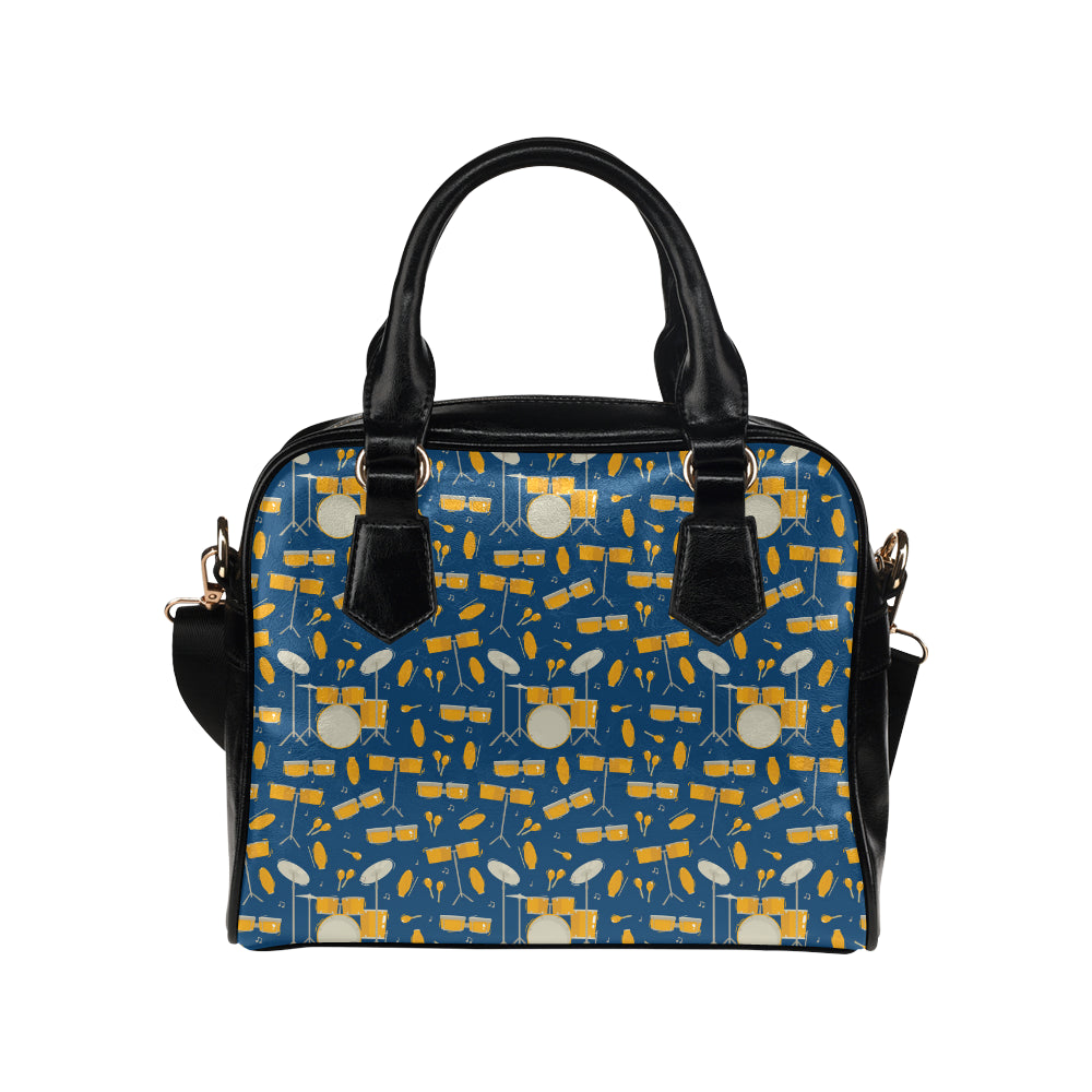 Drum Set Pattern Print Design 03 Shoulder Handbag