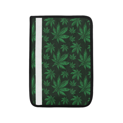 Pot Leaf Pattern Print Design A04 Car Seat Belt Cover