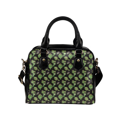 Artichoke Pattern Print Design 02 Shoulder Handbag