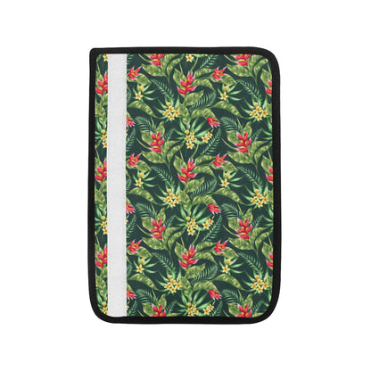 Tropical Folower Red Heliconia Print Car Seat Belt Cover