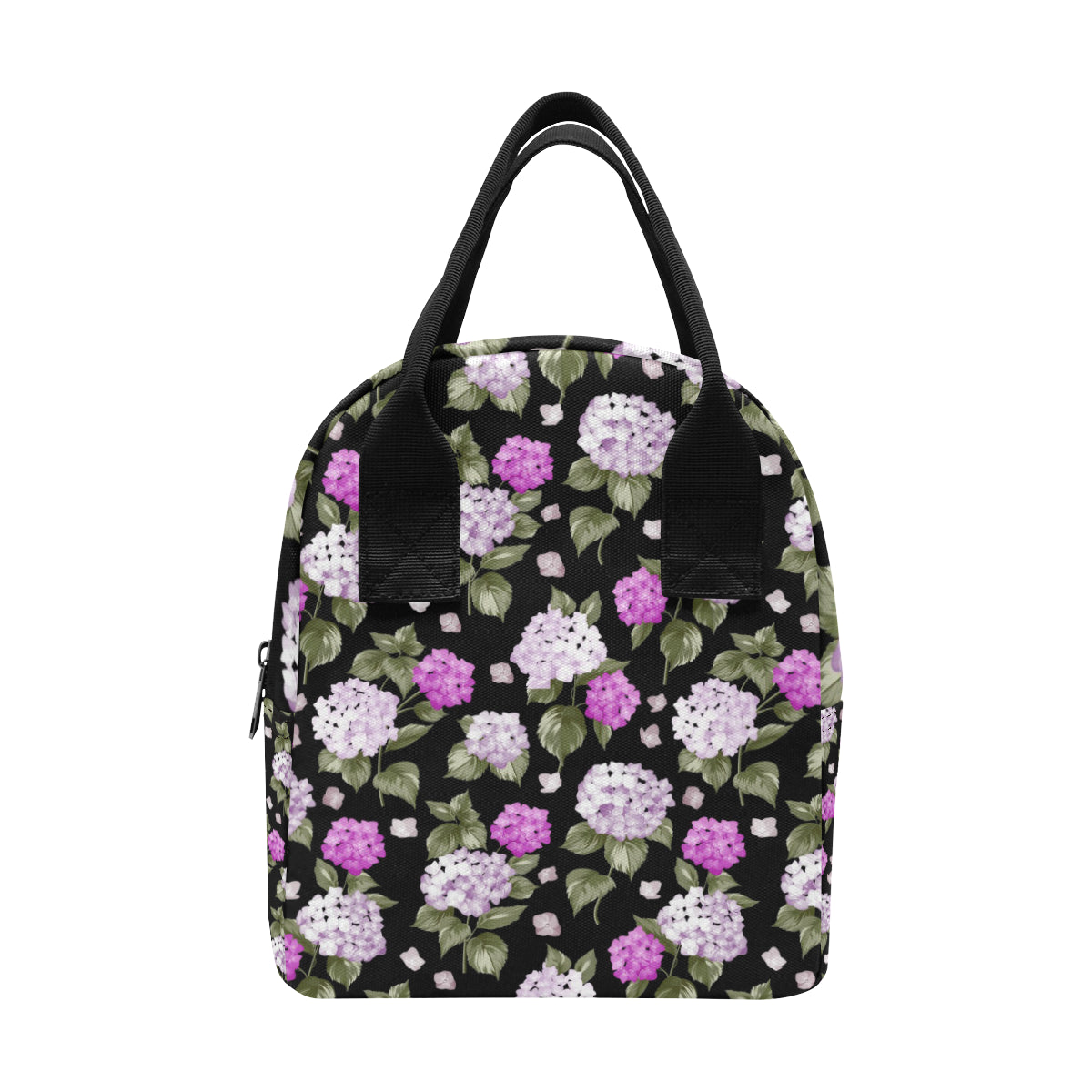 Hydrangea Pattern Print Design HD011 Insulated Lunch Bag