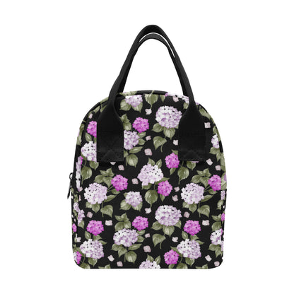 Hydrangea Pattern Print Design HD011 Insulated Lunch Bag