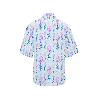 Lilac Pattern Print Design LI05 Women's Hawaiian Shirt